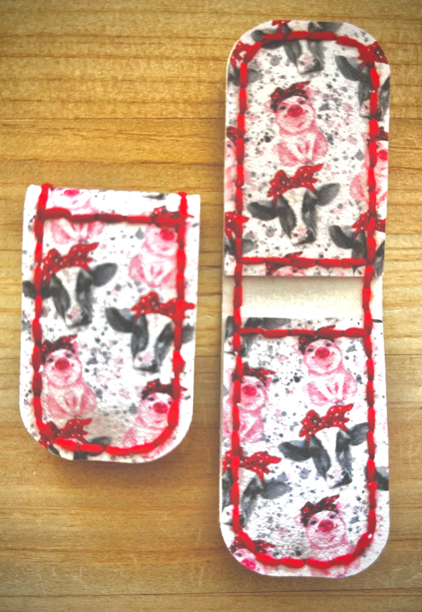 Magnetic Bookmark Cute Cows and Pigs