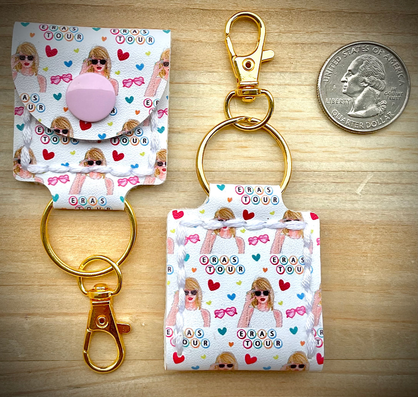 Coin/Quarter Holder Keychain - Swiftie Fan/Eras