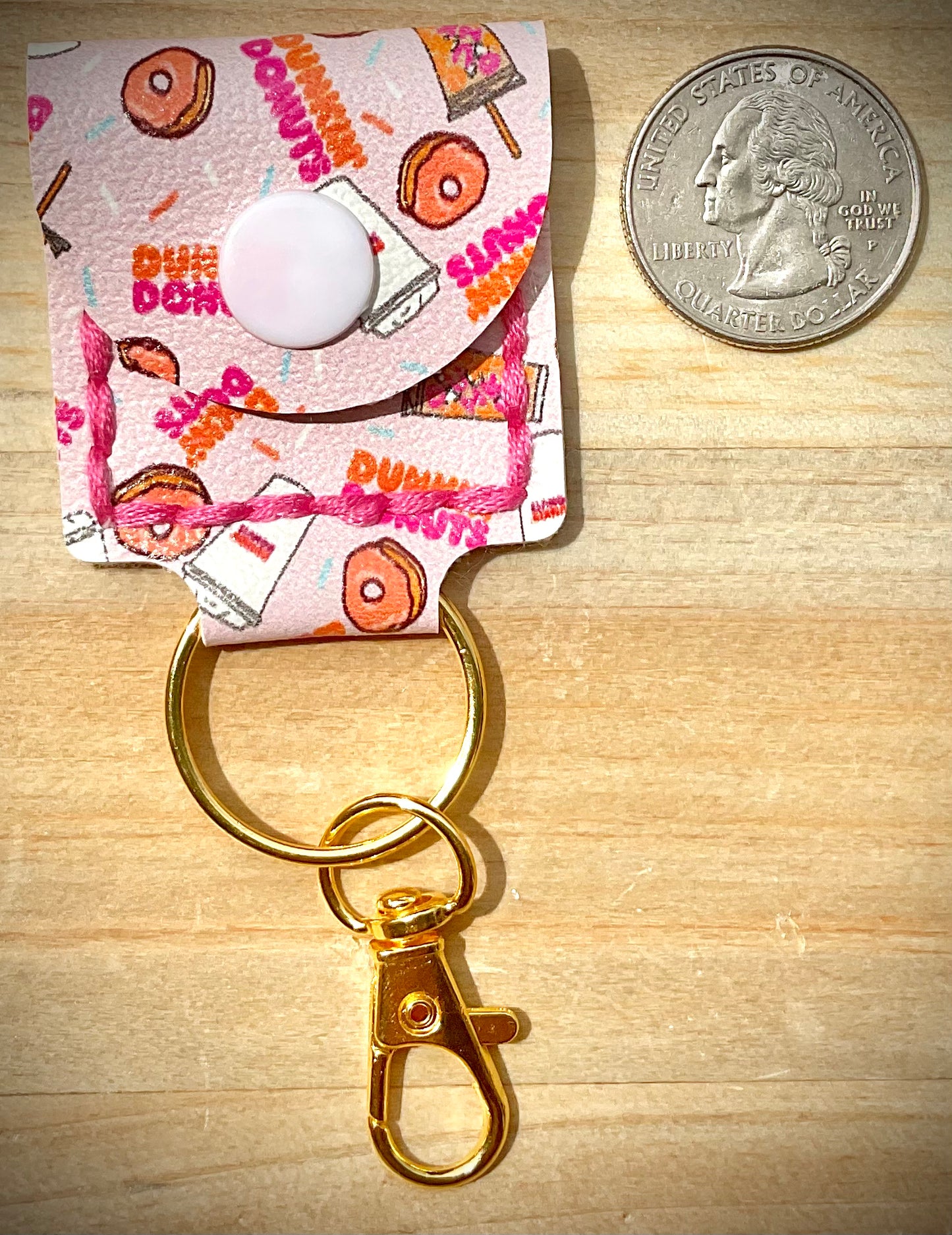 Coin/Quarter Holder Keychain - Donut Run