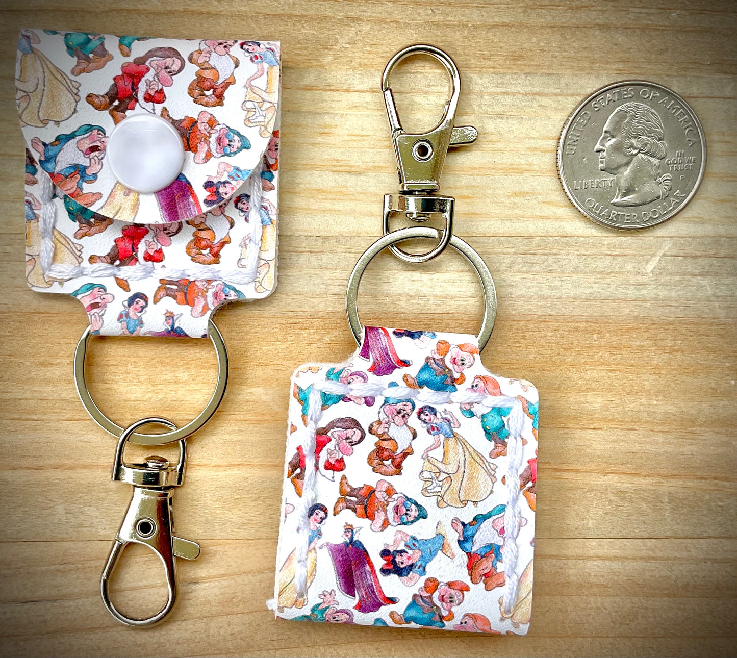 Coin/Quarter Holder Keychain - Princess and Friends