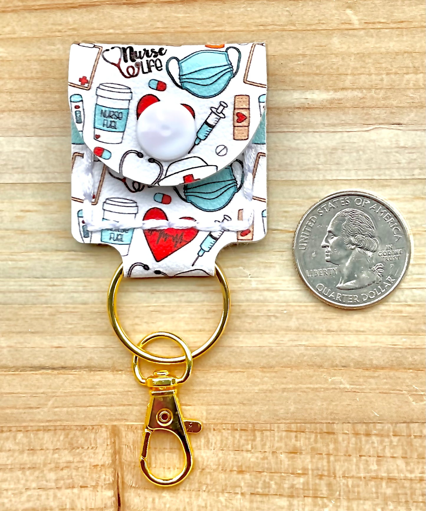 Coin/Quarter Holder Keychain - Medical Nurse