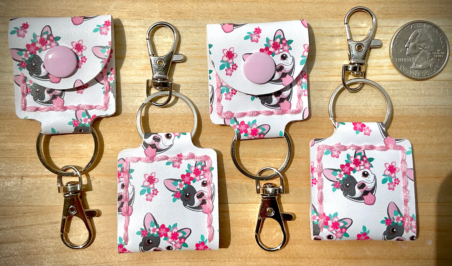 Coin/Quarter Holder Keychain - Frenchie