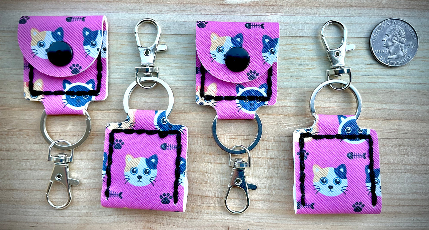 Coin/Quarter Holder Keychain - Cats