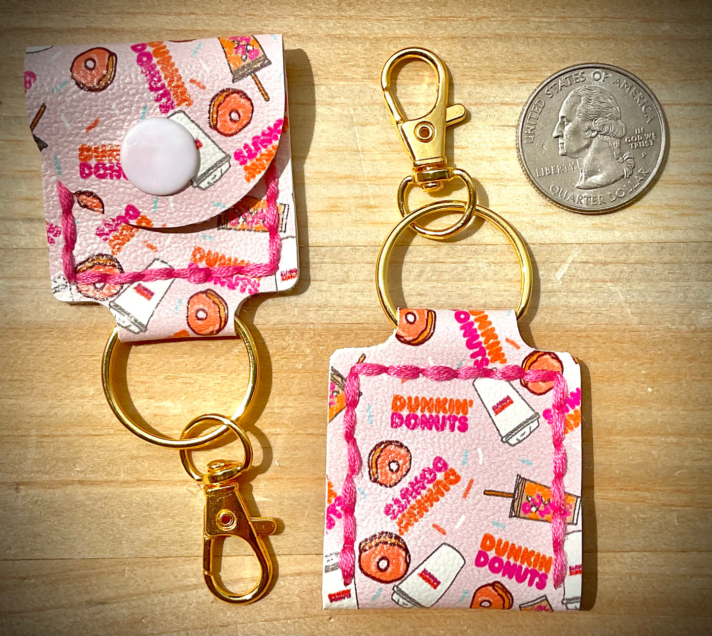 Coin/Quarter Holder Keychain - Donut Run