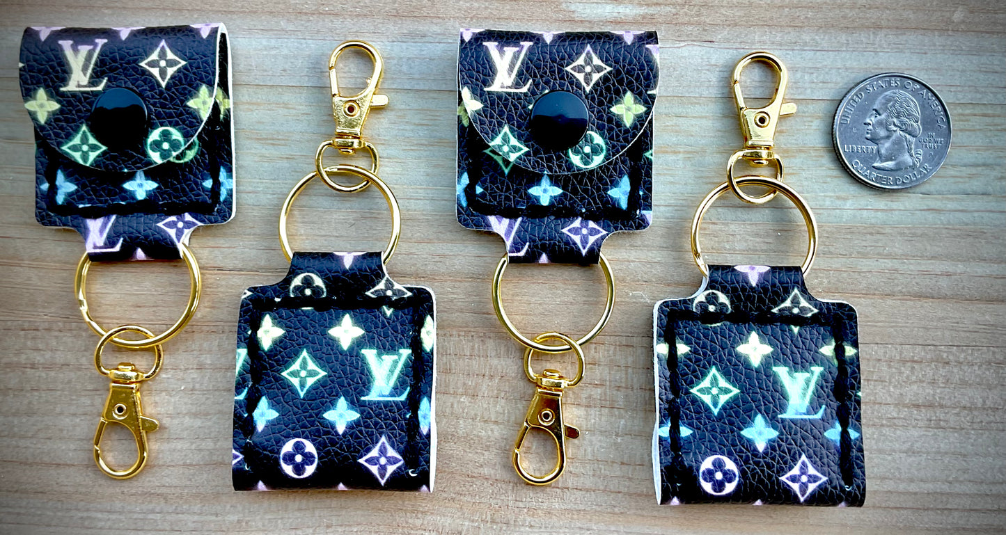 Coin/Quarter Holder Keychain - Rainbow Luxe