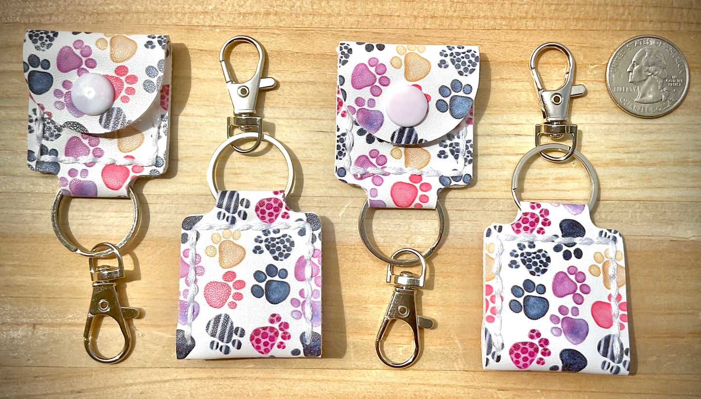 Coin/Quarter Holder Keychain - Multi-Paws