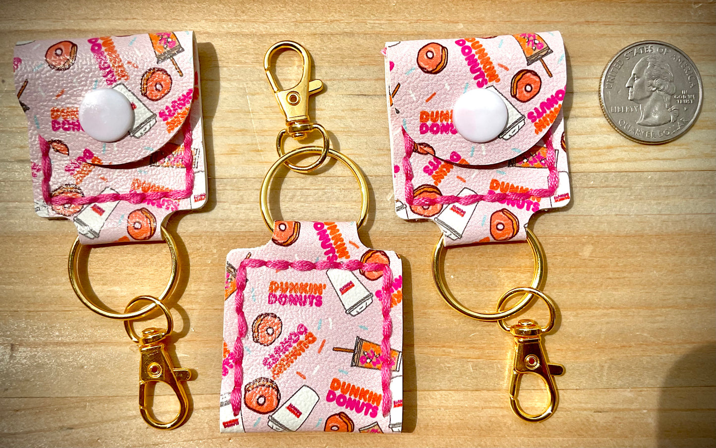 Coin/Quarter Holder Keychain - Donut Run