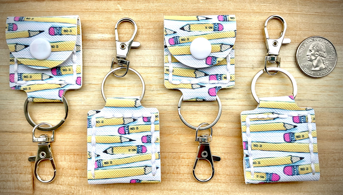 Coin/Quarter Holder Keychain - Pencils