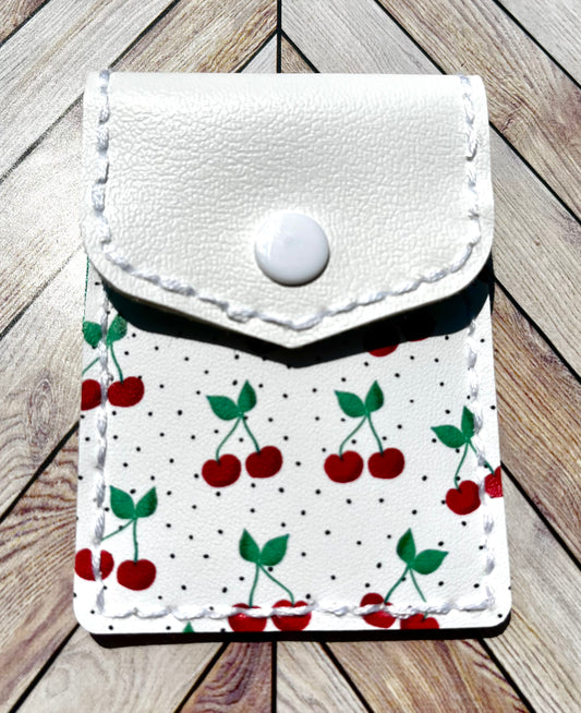 Phone Card Wallet - Cherry Polka Dot