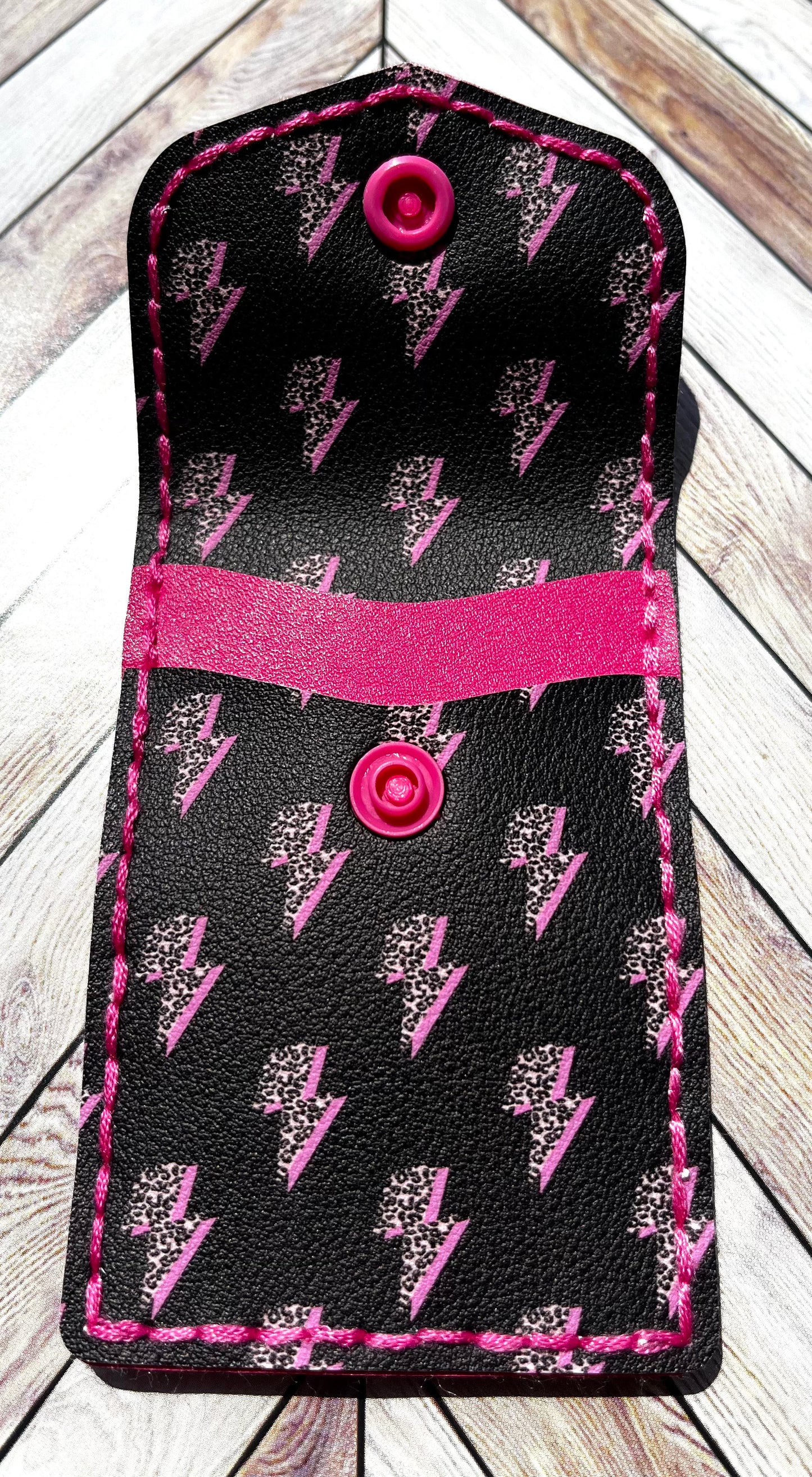 Phone Card Wallet - Lightning Bolts