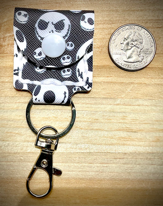 Coin/Quarter Holder Keychain - Halloween Skeleton