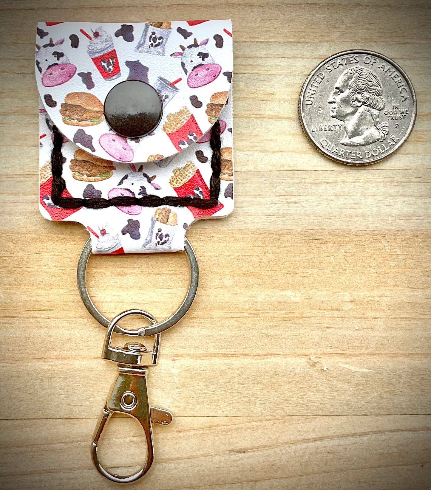 Coin/Quarter Holder Keychain - Famous Chicken