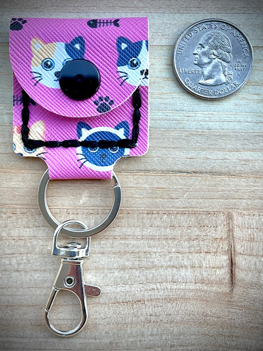 Coin/Quarter Holder Keychain - Cats