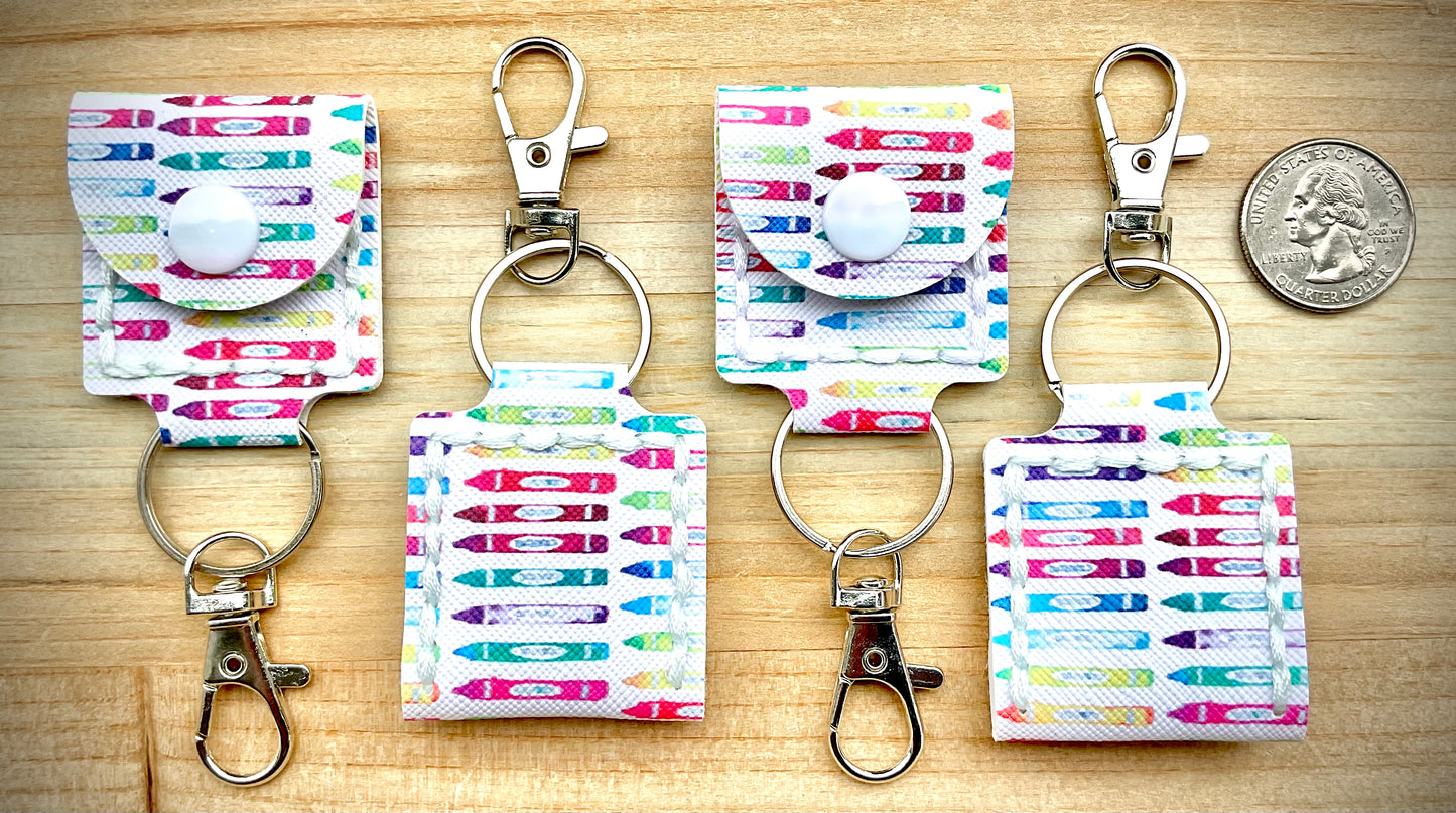 Coin/Quarter Holder Keychain - Crayons