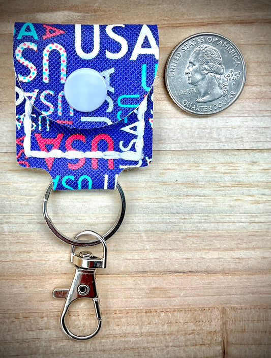 Coin/Quarter Holder Keychain - USA