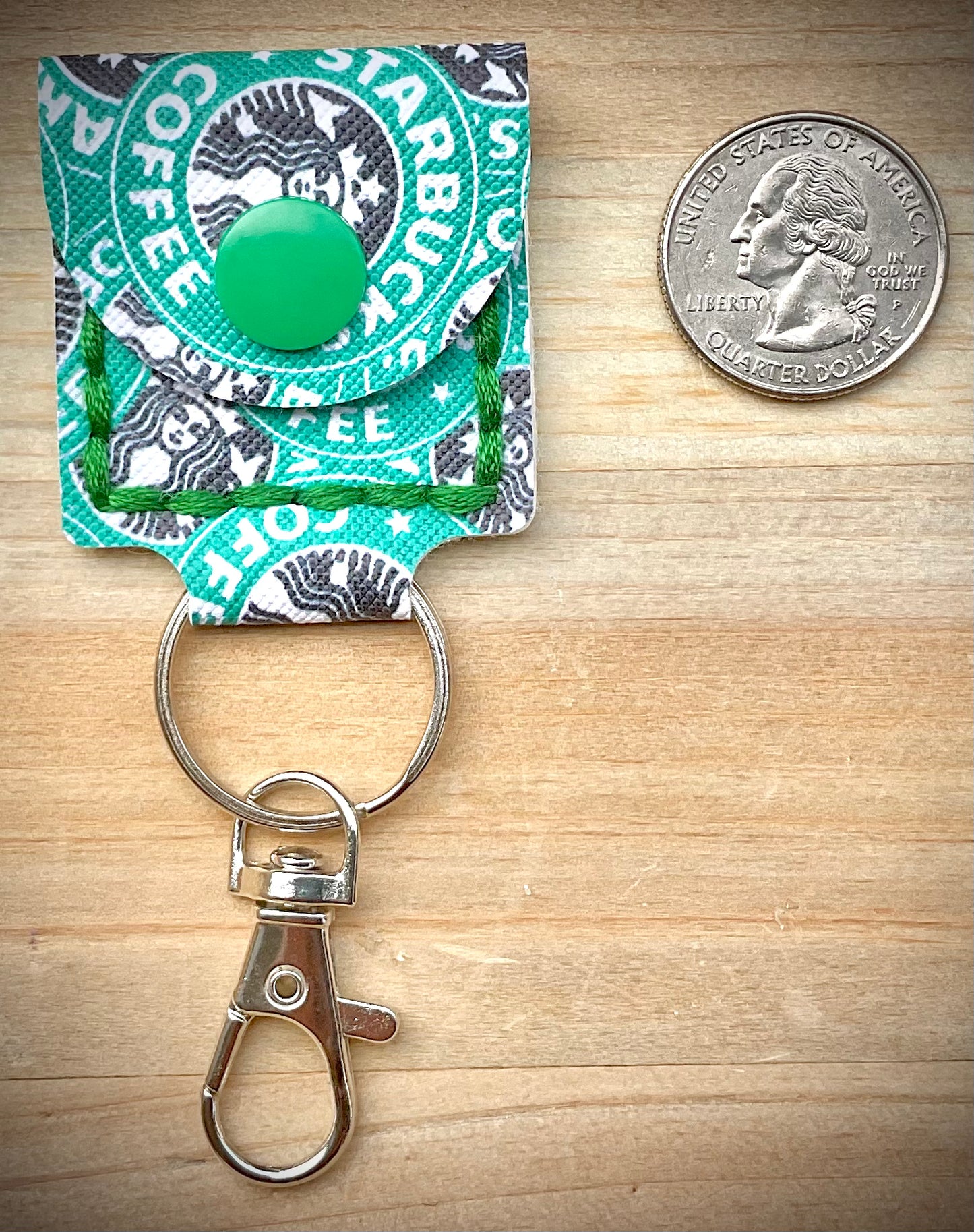 Coin/Quarter Holder Keychain - Famous Coffee