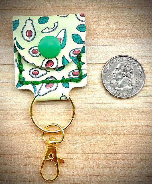 Coin/Quarter Holder Keychain - Avocado