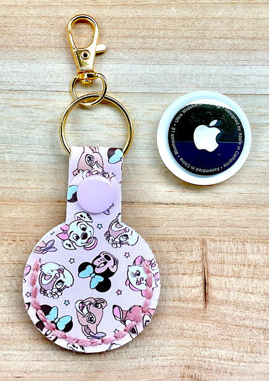 AirTag Holder Keychain - Mouse and Friends Neutral